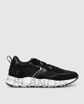 Voile Blanche Black CLUB01 combination sneakers with textured logo 0012019021020A01