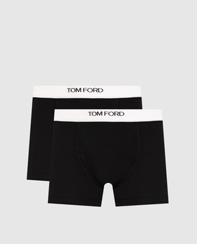 Tom Ford Set of black boxer briefs with logo pattern T4XC32270