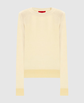 Max & Co Yellow BERLINA wool jumper with logo MCOBERLINA