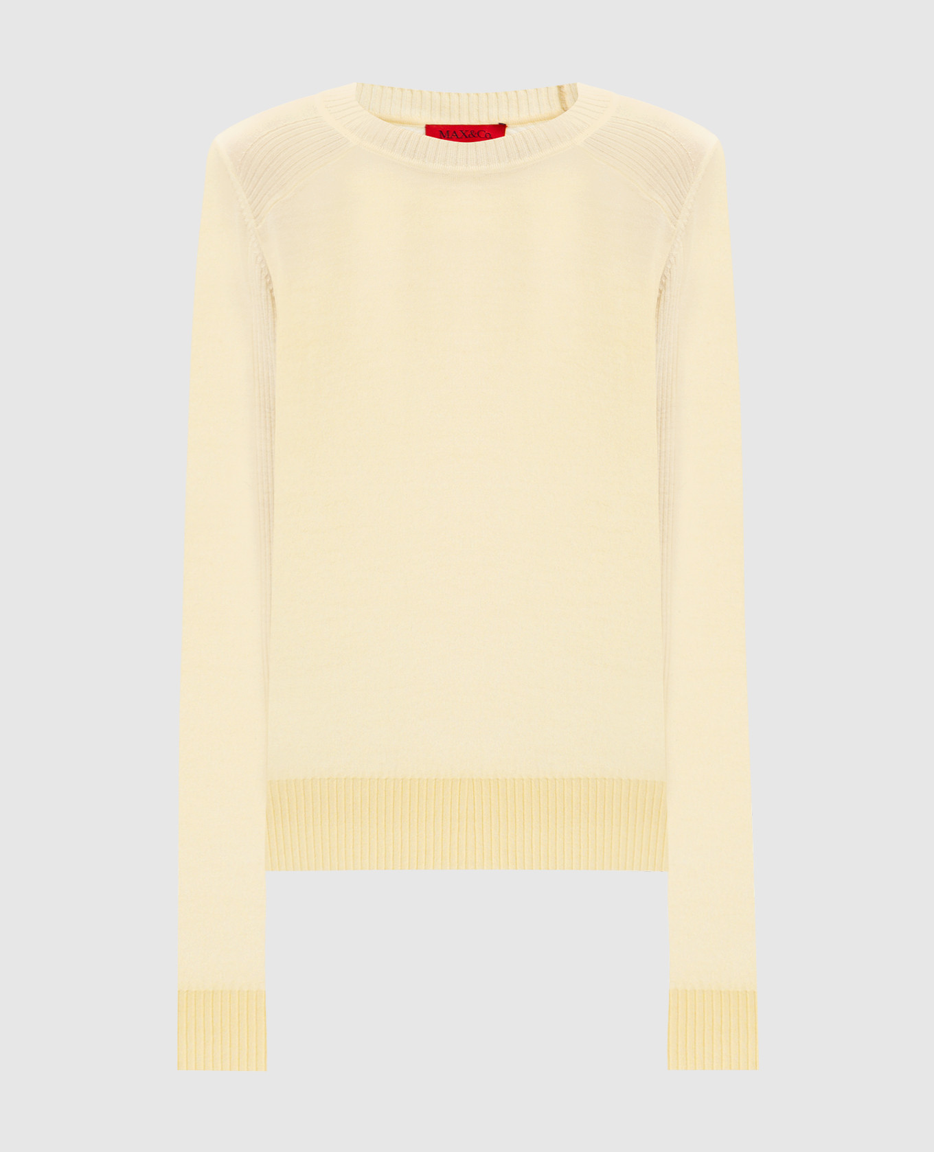 Yellow BERLINA wool jumper with logo