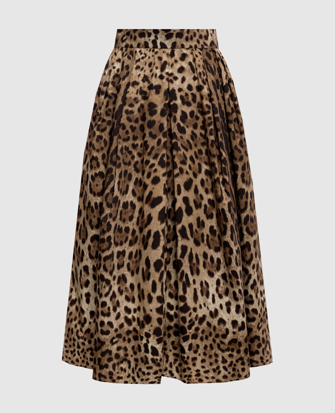 Leopard print midi skirt