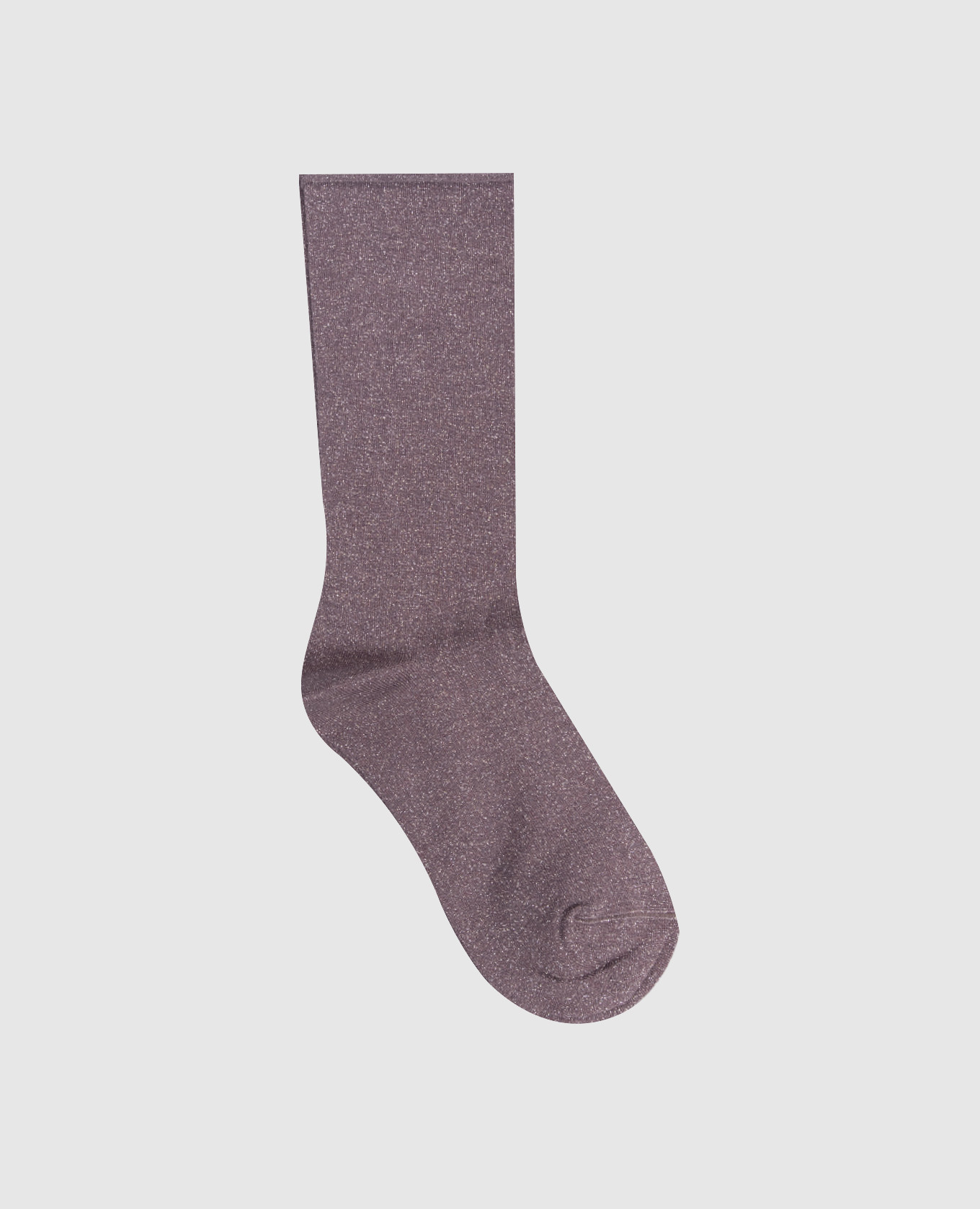 Purple cashmere and silk socks with lurex