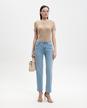 Solotre Beige linen t-shirt M1AB0132