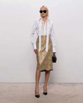 Ermanno Scervino White blouse with lace D492K773APBQP