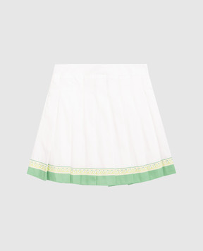 Casablanca Children's white pleated skirt KSP26SK15801EXBC