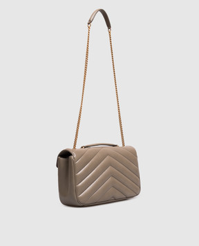 Saint Laurent LOULOU leather bag in khaki color 801439AAEAX