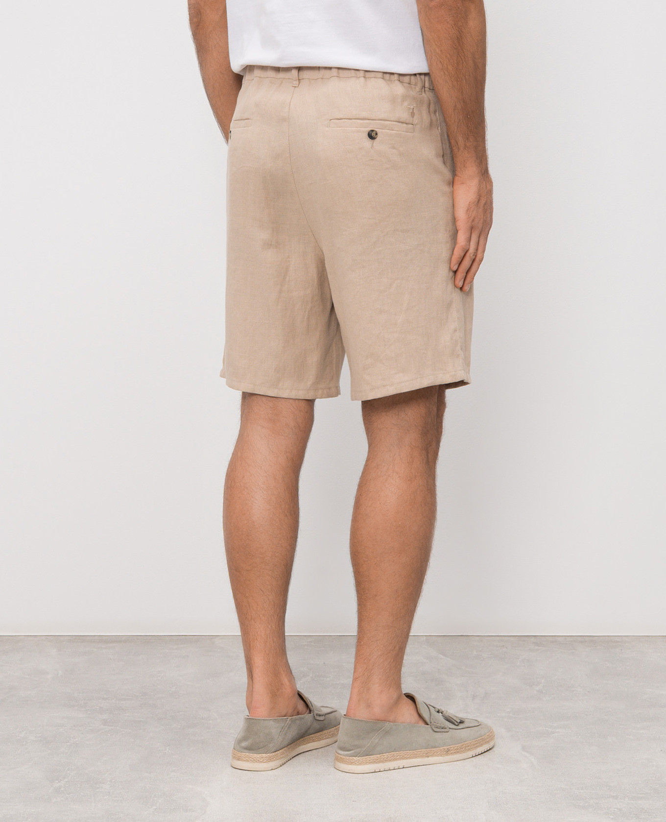 

Beige linen shorts Trussardi