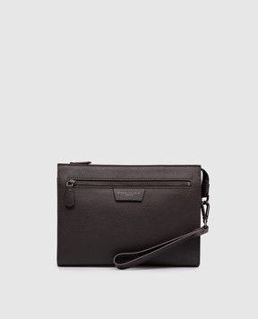 Gianni Chiarini Brown leather clutch BSUB20638GRNCRV
