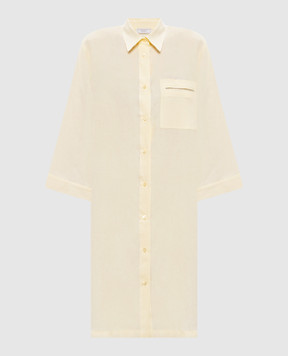Peserico Yellow long linen shirt S0649702647