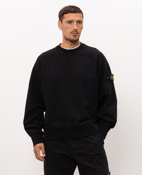 Stone Island Black sweatshirt with logo patch L2S156100008S0051