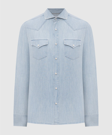 Blue denim shirt