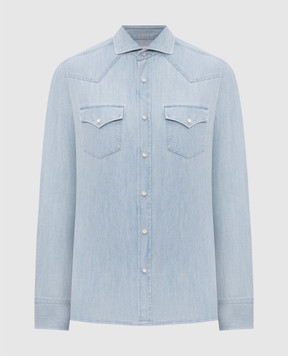 Brunello Cucinelli Blue denim shirt MH1924008