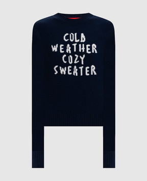Max & Co Blue FONTANA wool and cashmere sweater MCLFONTANA