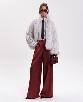 Peserico Red pants with a monil chain E0447605433