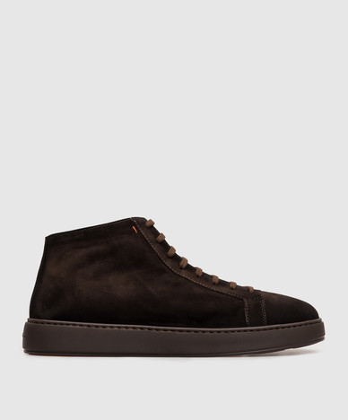 Dunkelbraune Wildleder-High-Tops
