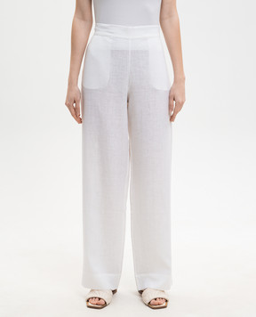 Asceno White London linen pants B001FAB06COL02