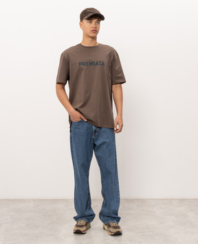 Premiata Brown T-shirt with print PA1075