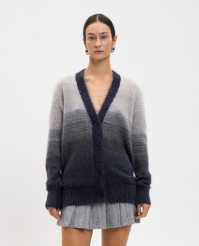 Off-White Grey wool cardigan with print 2HB04KF25KNI001