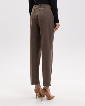 Ermanno Scervino Brown wool pants D496P310YAX