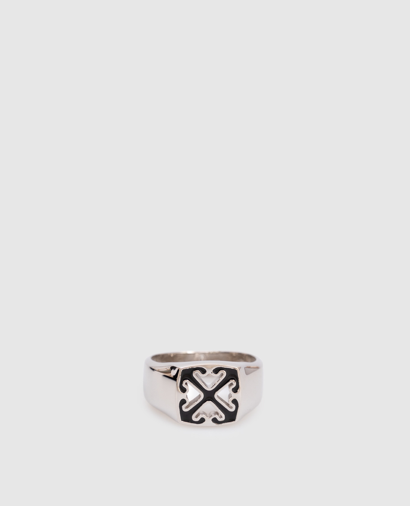 

Silver ring with emblem Off-White