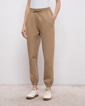 Mackage NEV-R beige joggers with textured logo NEVR