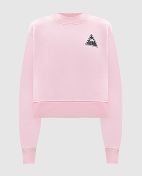 Palm Angels Pink sweatshirt with logo print PWBA016G20FLE002