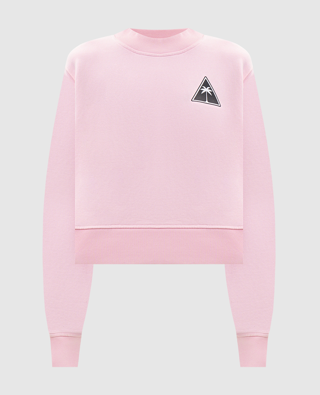 Pink sweatshirt with logo print Palm Angels