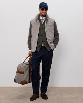 Brunello Cucinelli Grey wool down vest MM4701775
