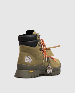 Off-White Khaki nubuck hiking boots OF05929320