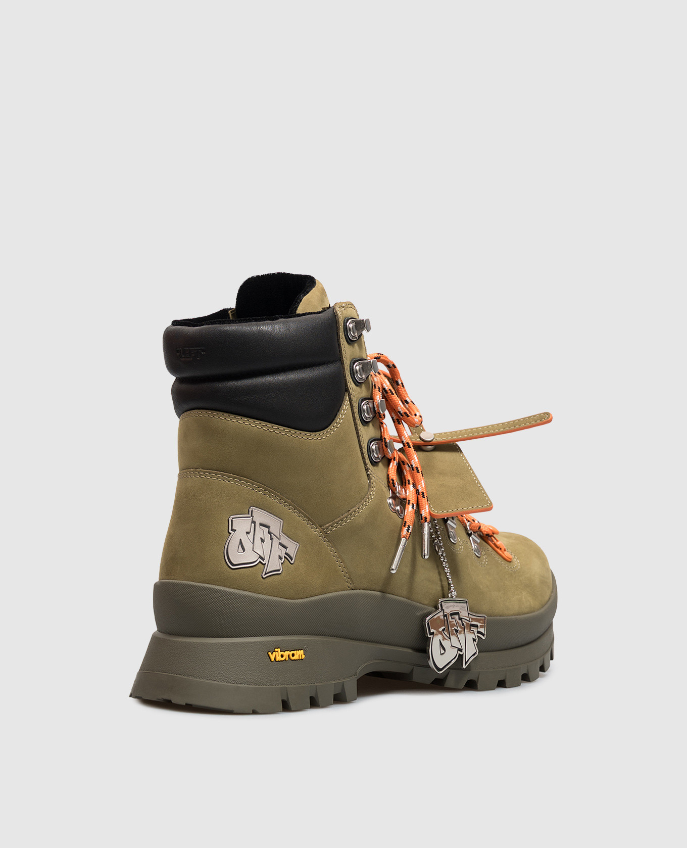 Khaki nubuck hiking boots Off-White 3