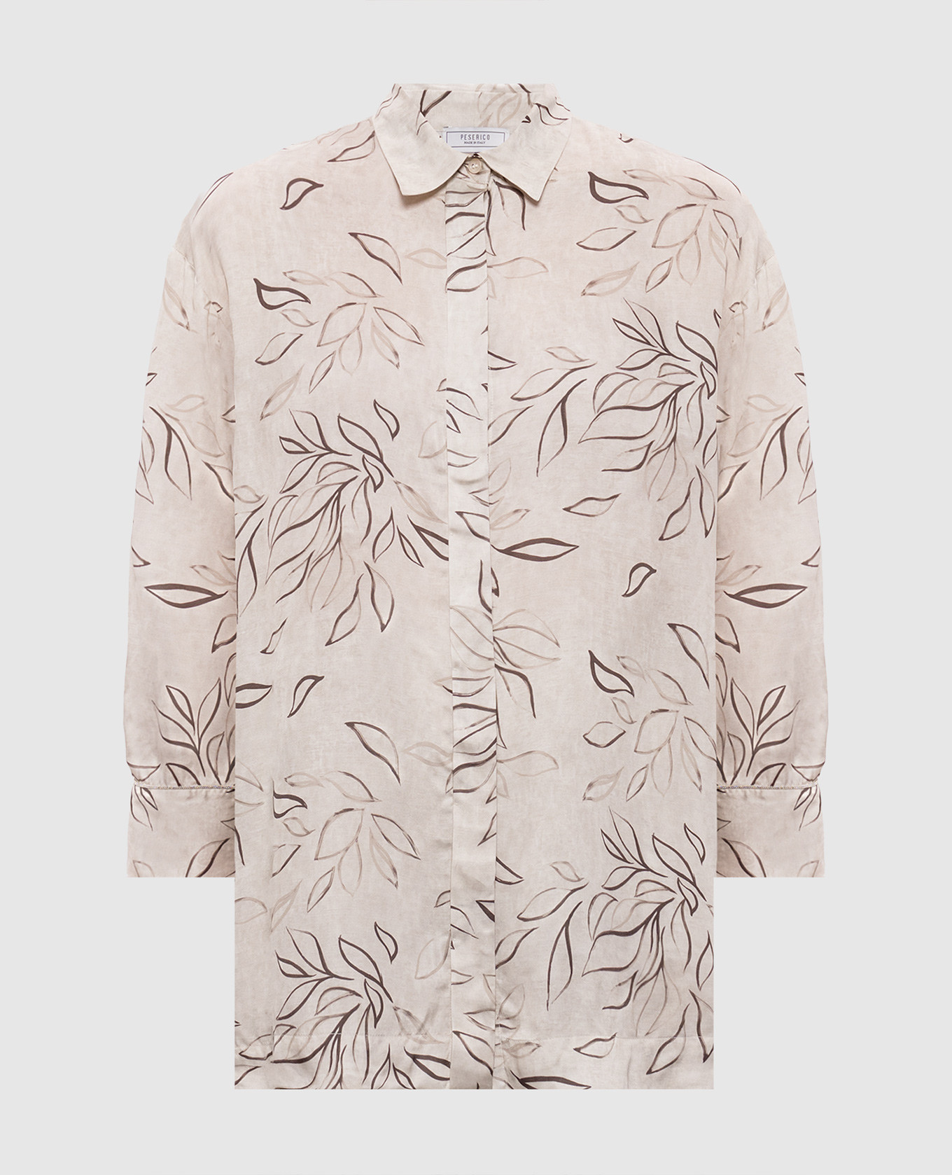 Beige blouse met print