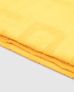 Vilebrequin Orange terry beach towel with logo SANC1200