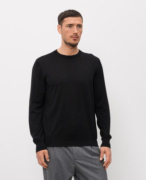 Cashmere&Whiskey Black sweater with silk MU8122318517R