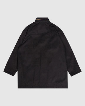 Balmain Children's black jacket with branded pattern BY2Q17B0092