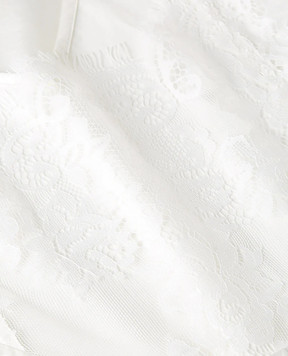 Dore & Rose White silk nightgown with lace PREMIUMSILKBRIDALSLIPDRESS