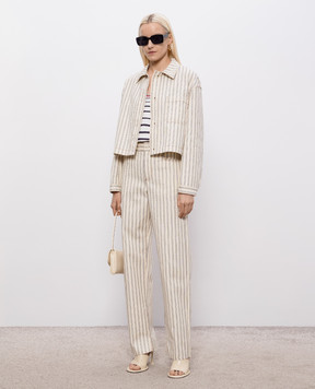 Fendi Beige striped jacket FLF856AOHT