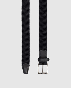 Kiton Blue belt with weaving USC3601N01357