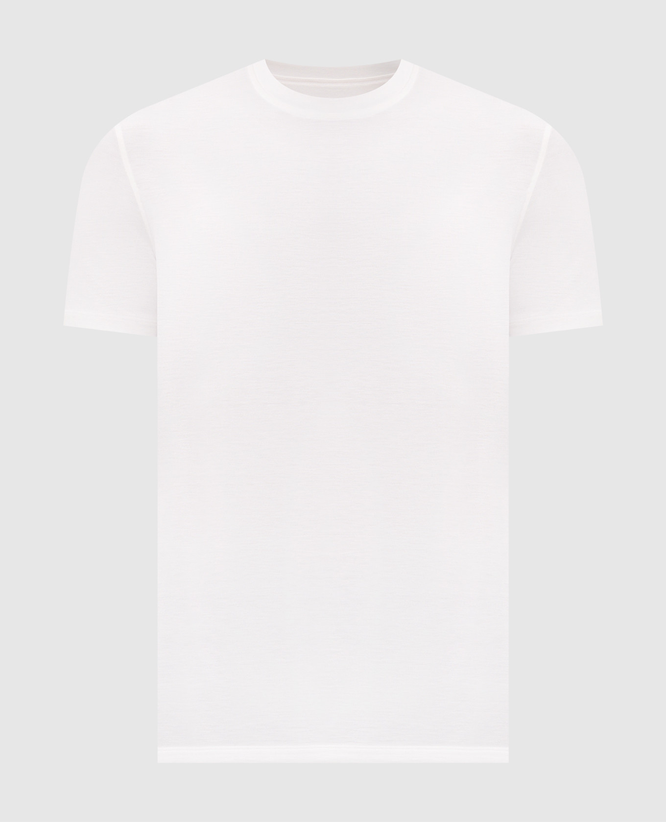 White silk T-shirt with emblem