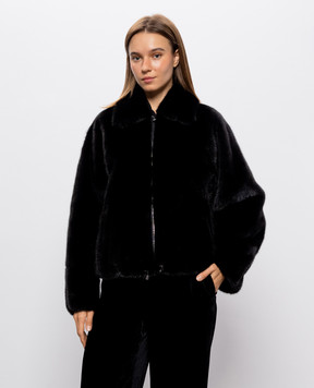 Fabio Gavazzi Black mink fur coat FG2280PIVR