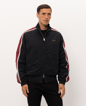 Versace Black sports jacket with logo embroidery 10254681A17589