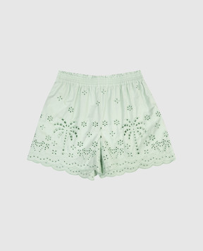 MC2 SAINT BARTH Children's green shorts Sangallo Palms MEA00103042L