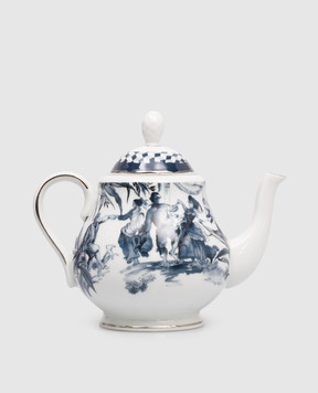 Baci Milano White porcelain teapot Versailles TEAPVER01