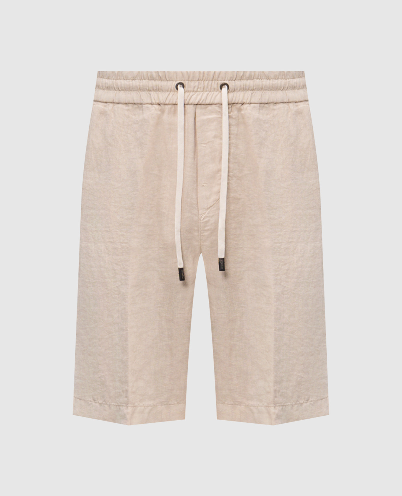Beige linen shorts