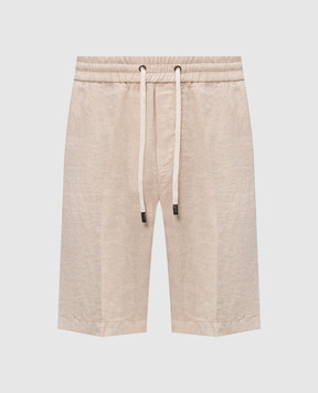 Peserico Beige linen shorts R54235T00D02494