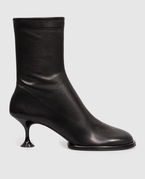 Sergio Rossi Black leather ankle boots B13601MAGE08