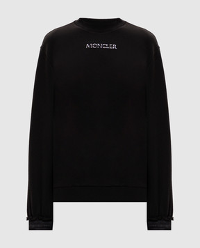 Moncler Black sweatshirt with logo L20938G0001489AZY