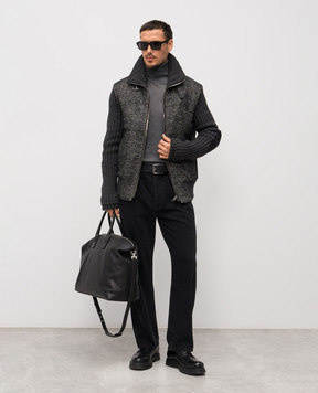 Dolce&Gabbana Gray jacket with patterned wool G9BVSTGJ846