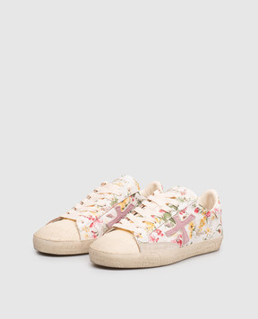 Premiata Stevend white leather sneakers with print STEVEND8056