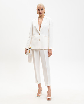 Peserico White linen pants A0408706668