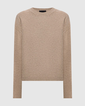 Simonetta Ravizza Beige Denise cashmere sweater F06KN117T67